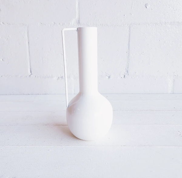 Oil Lamp Vase White 